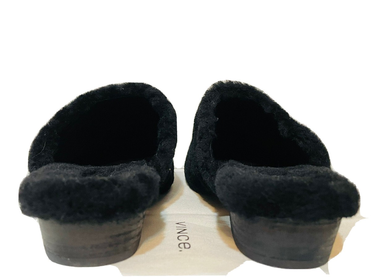 Vince‎ Men’s Real Lamb Sherling Fur 11M Suede Slip On Decker Mules Slippers EUC Vince Berkley Shearling-Lined Suede Driver Mules | Neiman Marcus main image 2