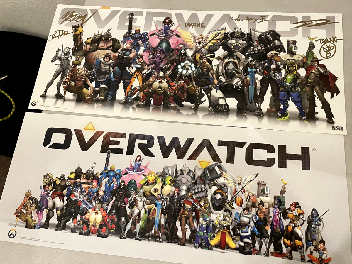 OVERWATCH Poster from Blizzcon Signed by Dev team plus Chris