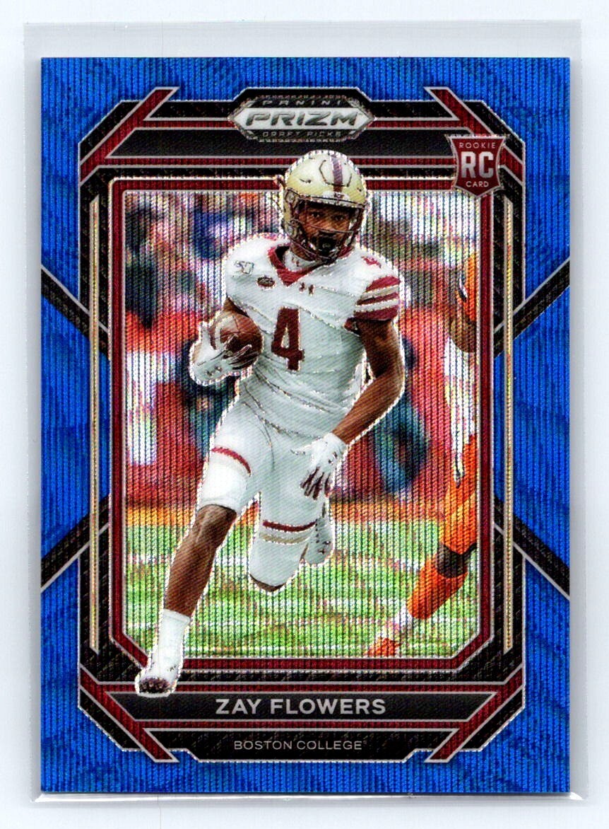2023 Panini Prizm Draft Picks Blue Wave # /249 #143 ZAY FLOWERS Ravens Rookie RC
