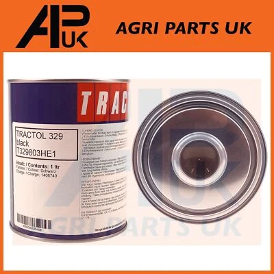 UN-BRANDED 1L Black Tractol 329 Paint Gloss for Chassis Massey Ferguson Machinery Tractor