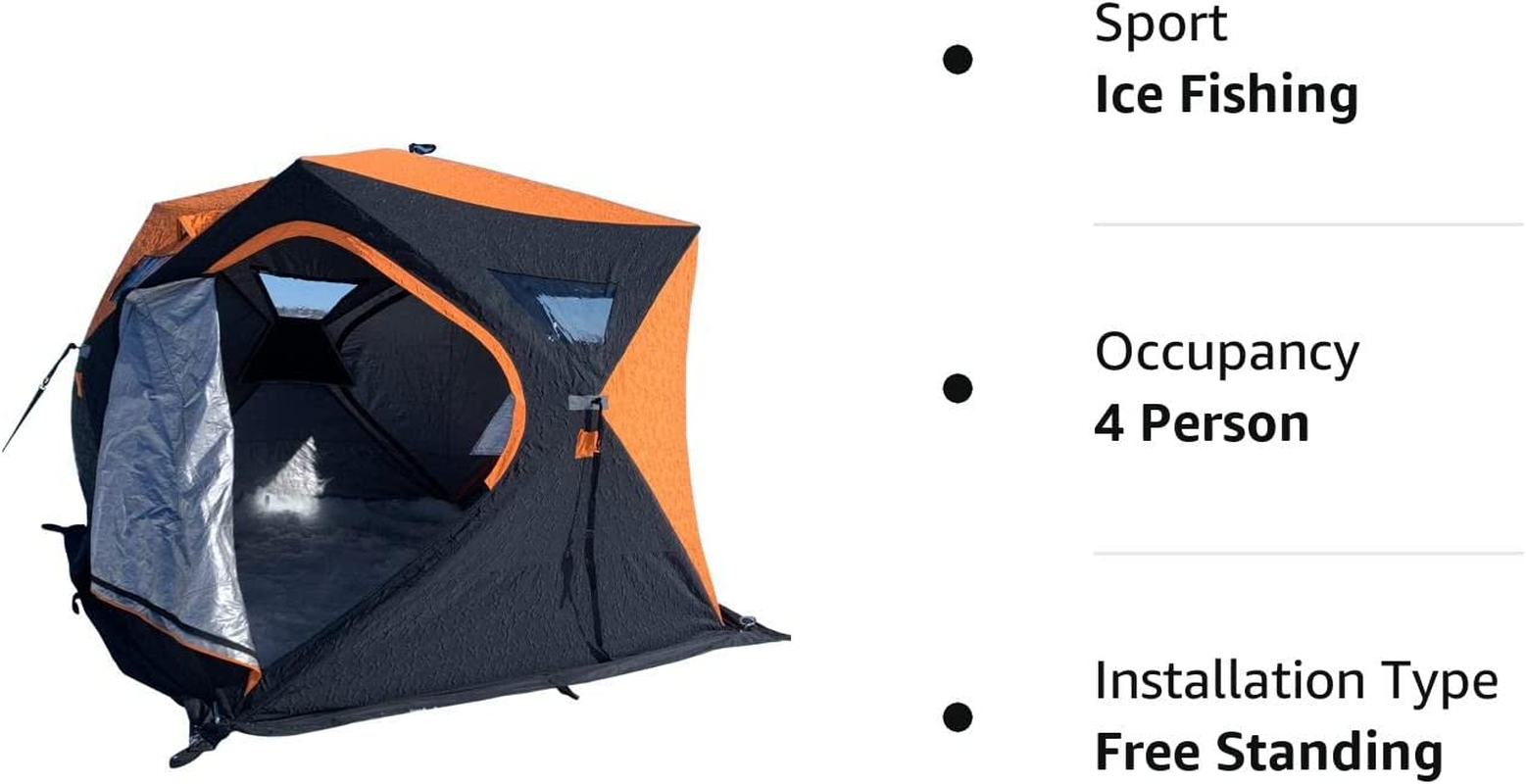 Aurora Series PopUp Portable 48 Person Insulated Ice Fishing Shelter
