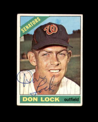 Don Lock Signed 1966 Topps Washington Senators Autographed