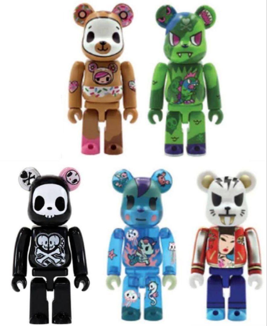 ベアブリックBE@RBRICKトキドキ tokidoki100%シンガポール限定 BE@RBRICK 100% Tokidoki Singapore Limite Set of 5 Types
