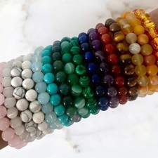 Natural Gemstone Bead Bracelets 16 colors 