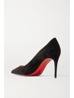 Christian Louboutin Black Kate 85mm Suede Pumps Z4392 Womens Size