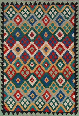 Reversible Kilim Kelim Rugs Handwoven Tribal Carpets 6x8 ft