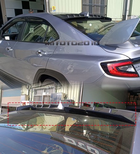 Paint White M6Y 22-25 Fits Subaru WRX STI Sedan VB Rear Roof Spoiler Wing V Type - Foto 4 di 4