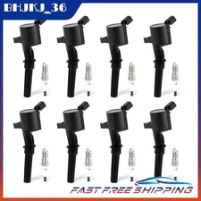 8Pcs Ignition Coil and Spark Plugs For 2000-2010 Ford F-150 E-150 4.6L 5.4L V8