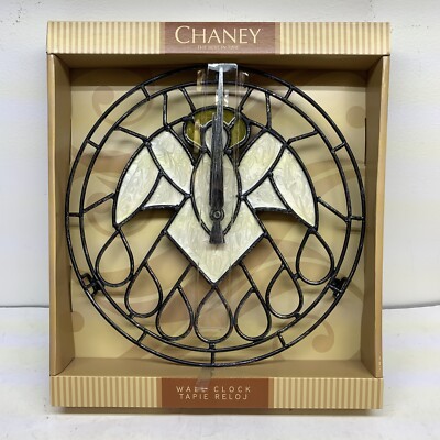 Acurite 11  Metal Angel Indoor Clock, Decorative Clock, Iron Stained Glass Clock