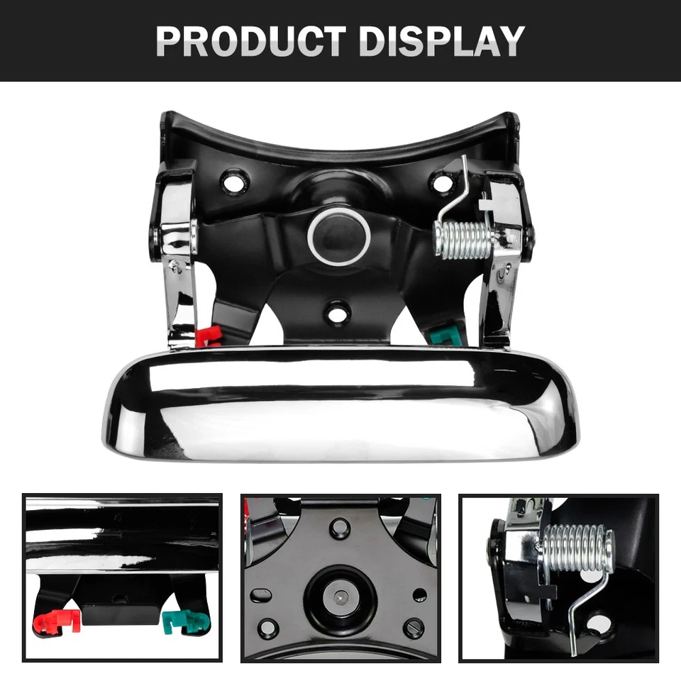 Chrome Tailgate Handle & Bezel Lock Set for 1999-2007 Chevy Silverado GMC Sierra - Image 4 of 4