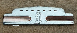 VTG 1946 1948 Pontiac Indian Chief Radio Delete Plate Dashboard Emblem Badge