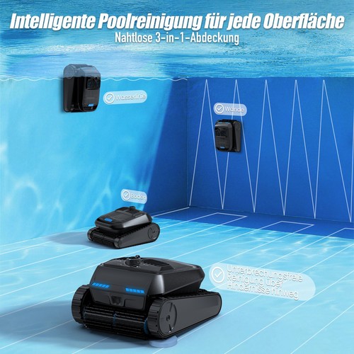 AIRROBO CP400 Lite Kabelloser Poolroboter für Boden und Wand, Wasserlinie 150Min - Bild 3 von 8