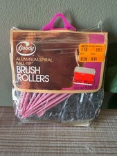 Goody Brush Rollers 14 Small Aluminum Spiral Ball Tip 1973 NOS