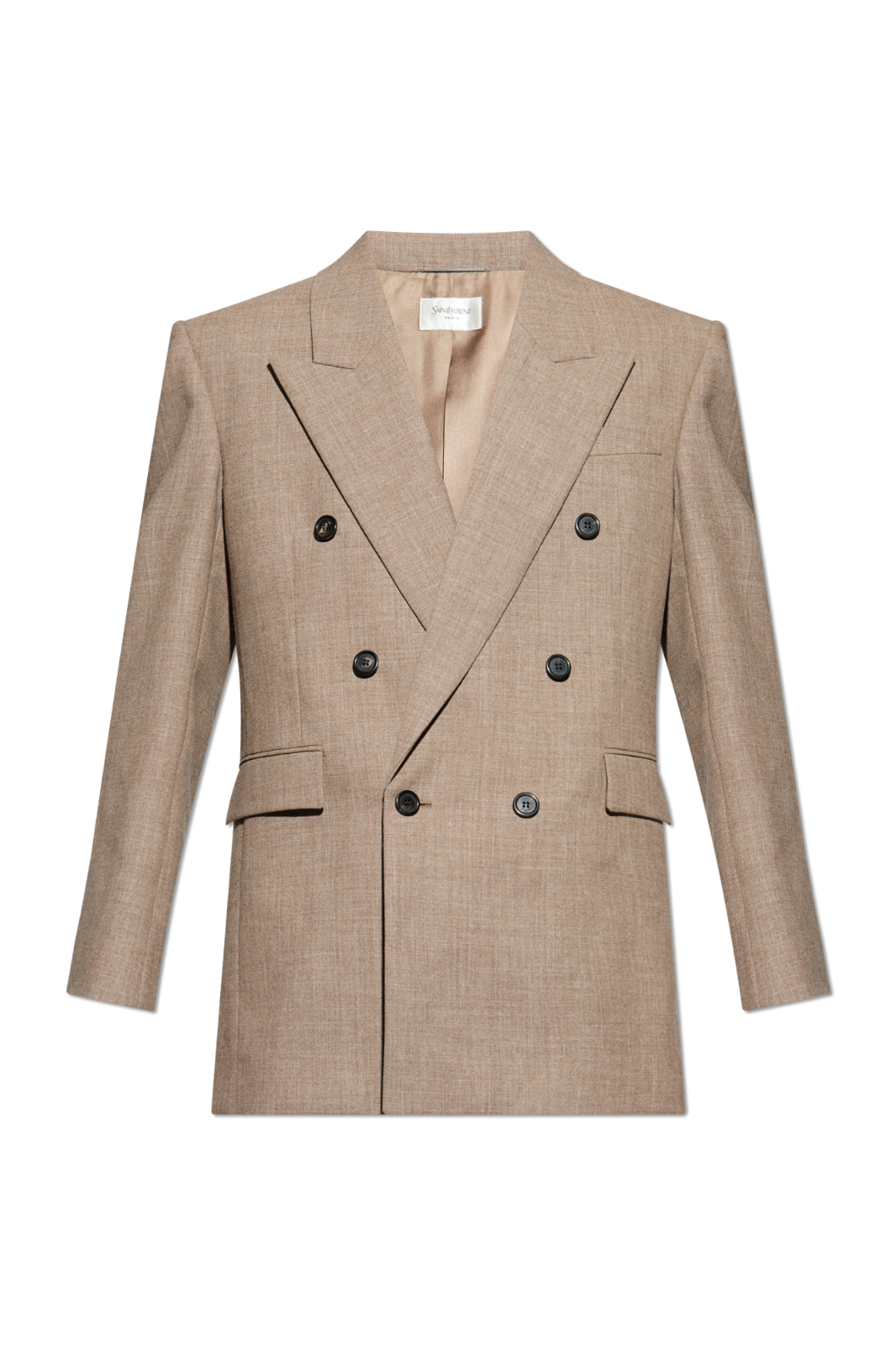 SAINT LAURENT $3400 Beige Wool Blazer Jacket New & Authentic