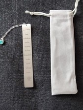 Metal grandma bookmark on vevet pouch
