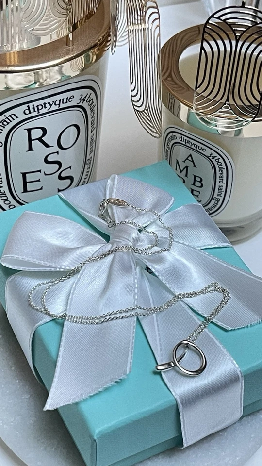 Colgante Tiffany & Co. Elsa Peretti alfabeto letra A en plata NUEVO $575 Foto 2 de 4