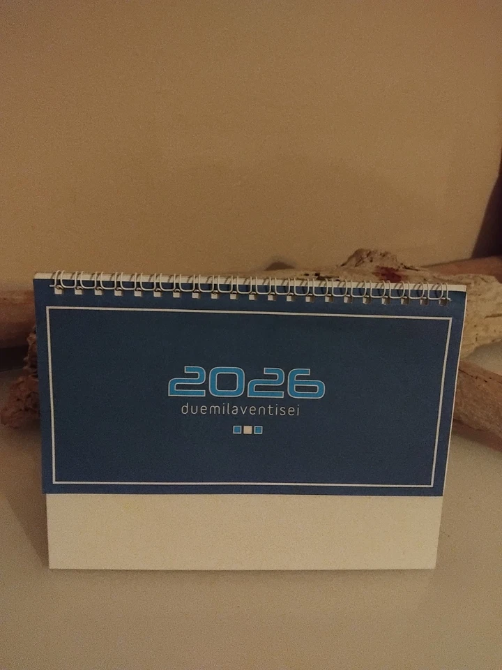 Calendario Tavolo mensile Blu Basic 2026,ufficio,pratico X appunti - Immagine 3 di 3