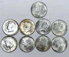 *1964 KENNEDY SILVER HALF DOLLAR* *LOT OF 9 BU COINS* NR #G4049
