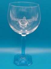 Bombay Sapphire Clear Stemmed Cocktail Glass Goblet Decorated Logo 19cm