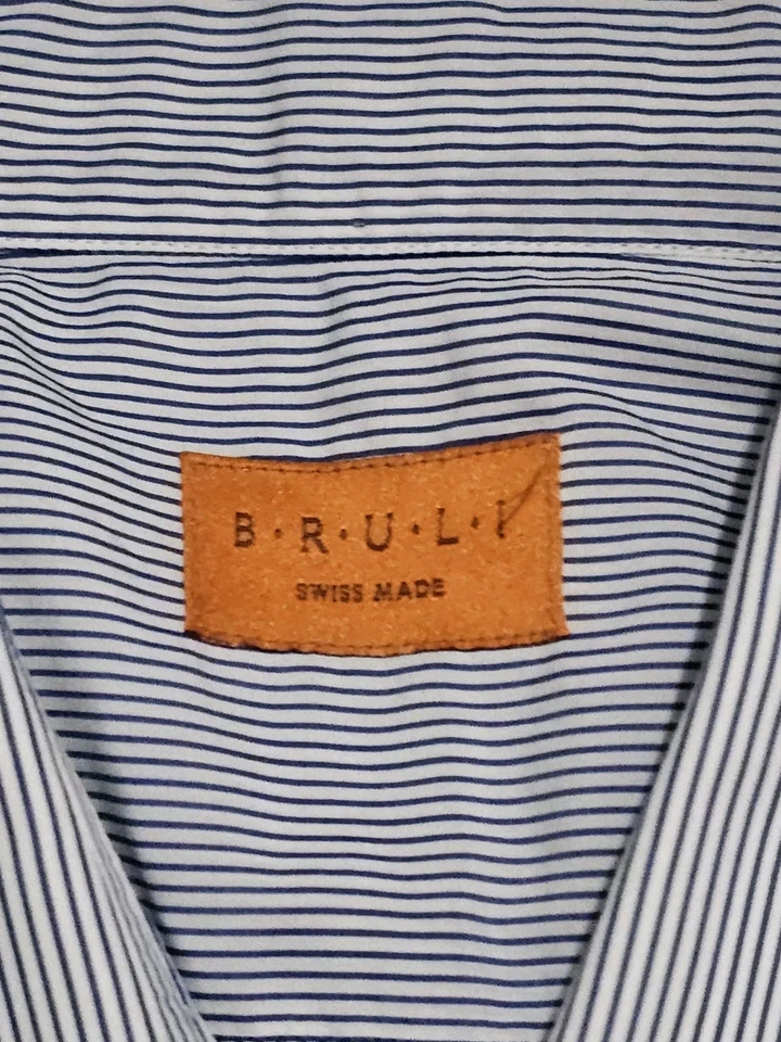 Camicia sartoriale uomo Bruli taglia 42 con polsini gemelli - Immagine 3 di 4