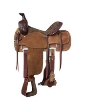Silver Royal Western Saddle Rio Bravo Roping Leather Brown SR22