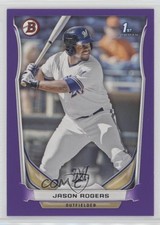2014 Bowman Prospects Purple Jason Rogers #BP83 3v8