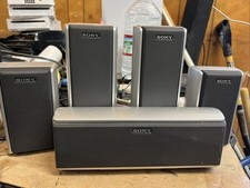 Sony 5.1 Speaker Lot SS-CT51 SS-TS51 SS-TS52 Silver Home Theater Surround Sound