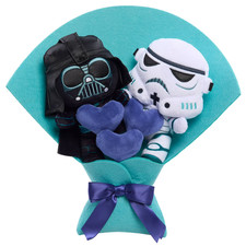 STAR WARS Valentine Medium 13-inch Bouquet Plush Darth Vader  Stormtrooper