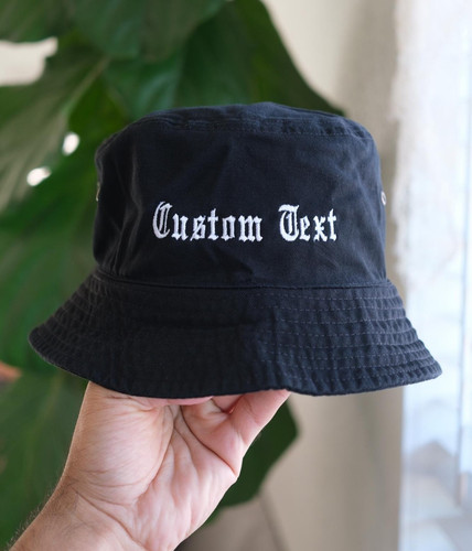 Custom Text Personalized Embroidered Bucket Hat