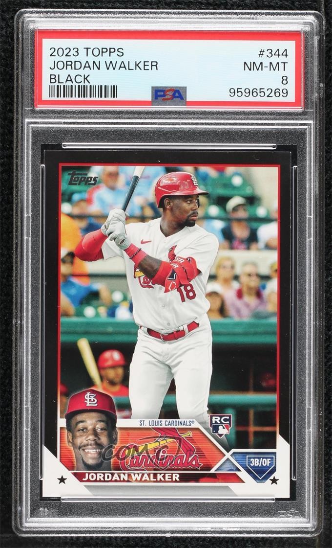 2023 Topps Series 2 Black 5/72 Jordan Walker #344 PSA 8 3pu