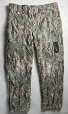 Vintage Mossy Oak Full Foliage Pants Mens 37 30 Lined Cargo Camouflage Hunting