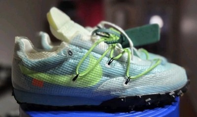 Nike X Off-white Waffle Racer Vivid Sky & Fusia (Lot Sale) Sz10m (11.5w)