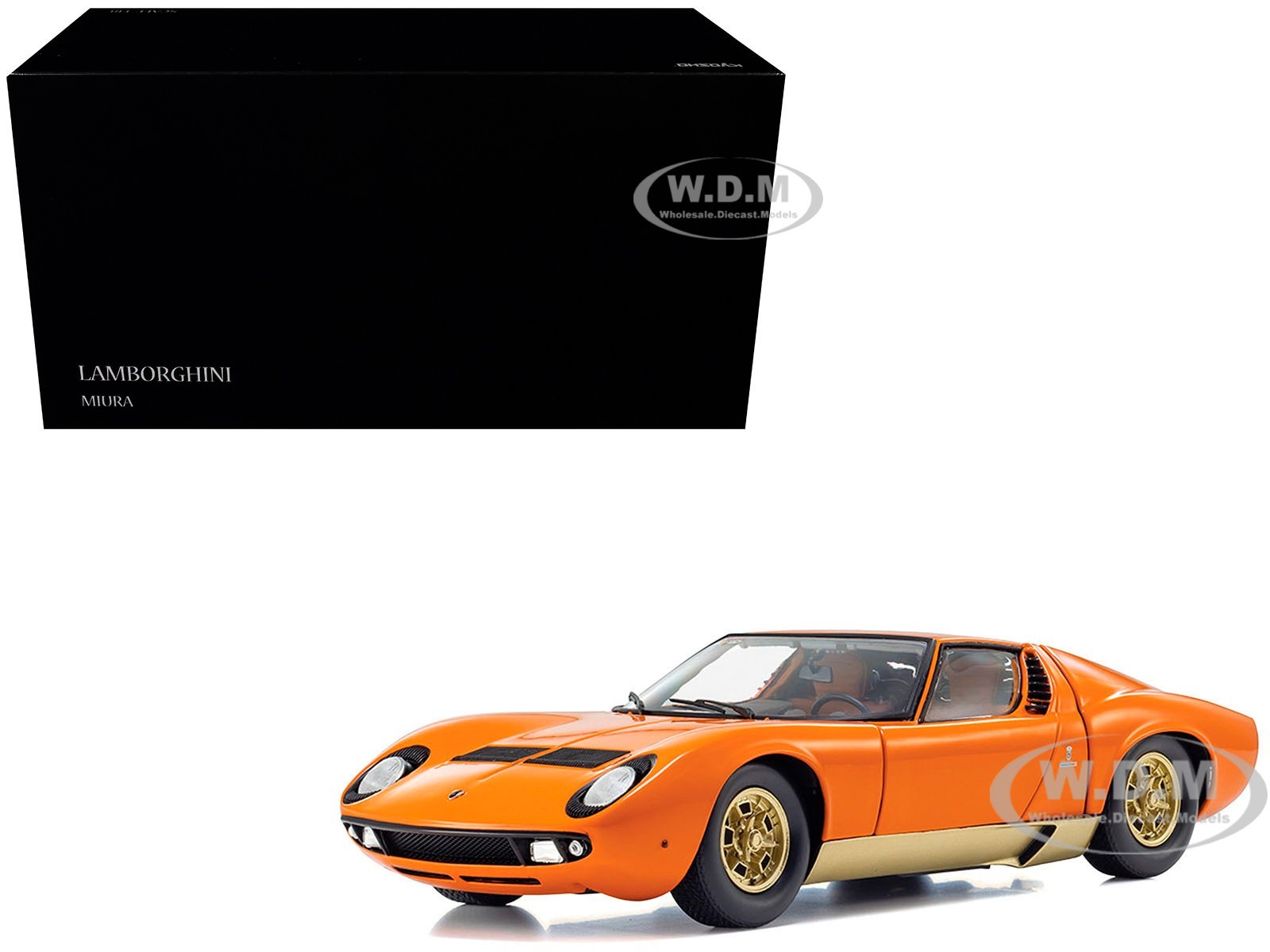LAMBORGHINI MIURA P 400 ORANGE 1/18 DIECAST MODEL CAR BY KYOSHO 08314 PB