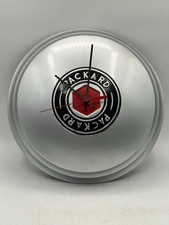 Fiberglass Packard Hubcap Clock Silver Black ...