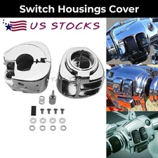 Chrome Hand Control Switch Housing Covers For Harley Iron 883 XL883N 2014-2020