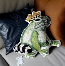Mackenzie Childs crown Frog shaped beaded thr...