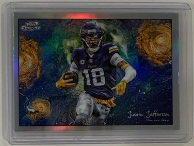 2025 Topps Chrome Cosmic JUSTIN JEFFERSON Starry Night Refractor #STN-19 Vikings