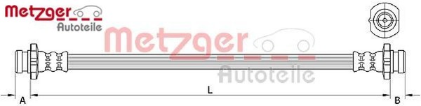 Metzger 4111583 Bremsschlauch FüR Nissan FüR Renault-image