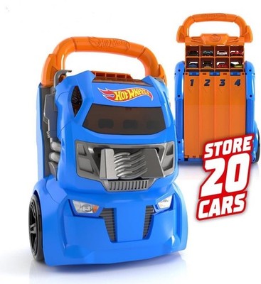 Hot Wheels Car Case Launcher I Stores up to 20 cars I 2-in-1 storage and launche