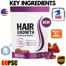 Hair Growth Accelerator Soft Chews, Hair Growth Vitamins for Women and Men with