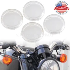 2 Pair Turn Signal Light Clear Lens Cover For Harley Touring Road Glide 2001-15