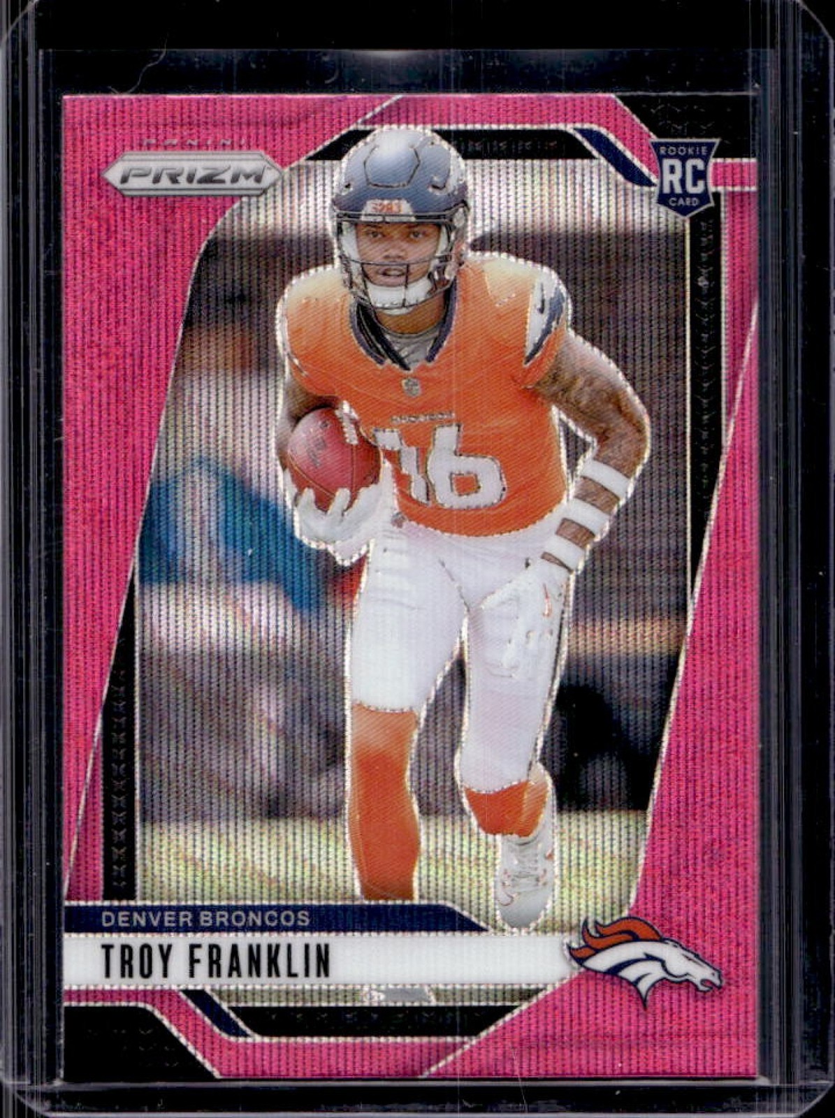 2024 Prizm Troy Franklin RC Pink Wave Rookie #393 Broncos