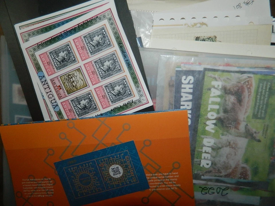 BRITISH COMMONWEALTH 7KG SORTER IN LARGE BOX (STAMPS ON PAGES/CARDS ETC.) - Image 4 of 4