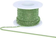 Crystal Rhinestone Close Chain Trim,10 Yards/Roll of 2mm Rhinestone Banding Claw