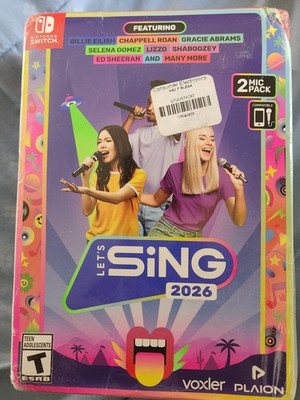 Lets Sing 2026 + 2 Microphones Bundle (Nintendo Switch) Brand New And Sealed!