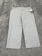 Liz Claiborne Pants Women 10 Audra Mid Rise Stretch Crop Pull On Trousers NWT