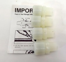 Parker Nylon Connector N6MC6 Compression Style CompxM 3/8" (4)