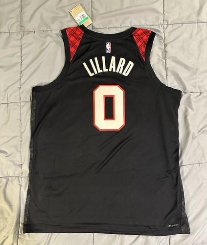 Nike Portland Trail Blazers Damian Lillard Jersey #0 Mens Sz XL 52 Rip City NEW! - Picture 12 of 17
