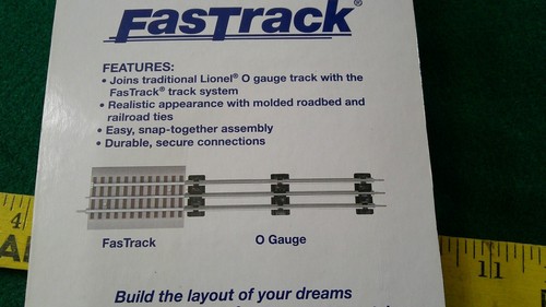 NEW LIONEL FASTRACK TRANSITION O GAUGE TRAIN TRACK ADAPTER 6-12040 FAST ...
