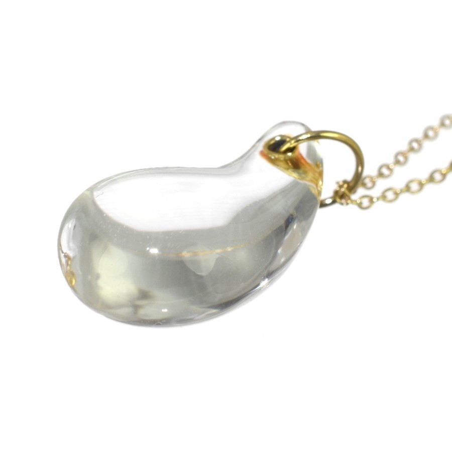 Ciondolo TIFFANY & Co. Elsa Peretti cristallo di rocca a goccia oro 18 ...